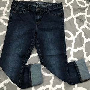 Gap Straight Cuff Dark Cropped Jeans